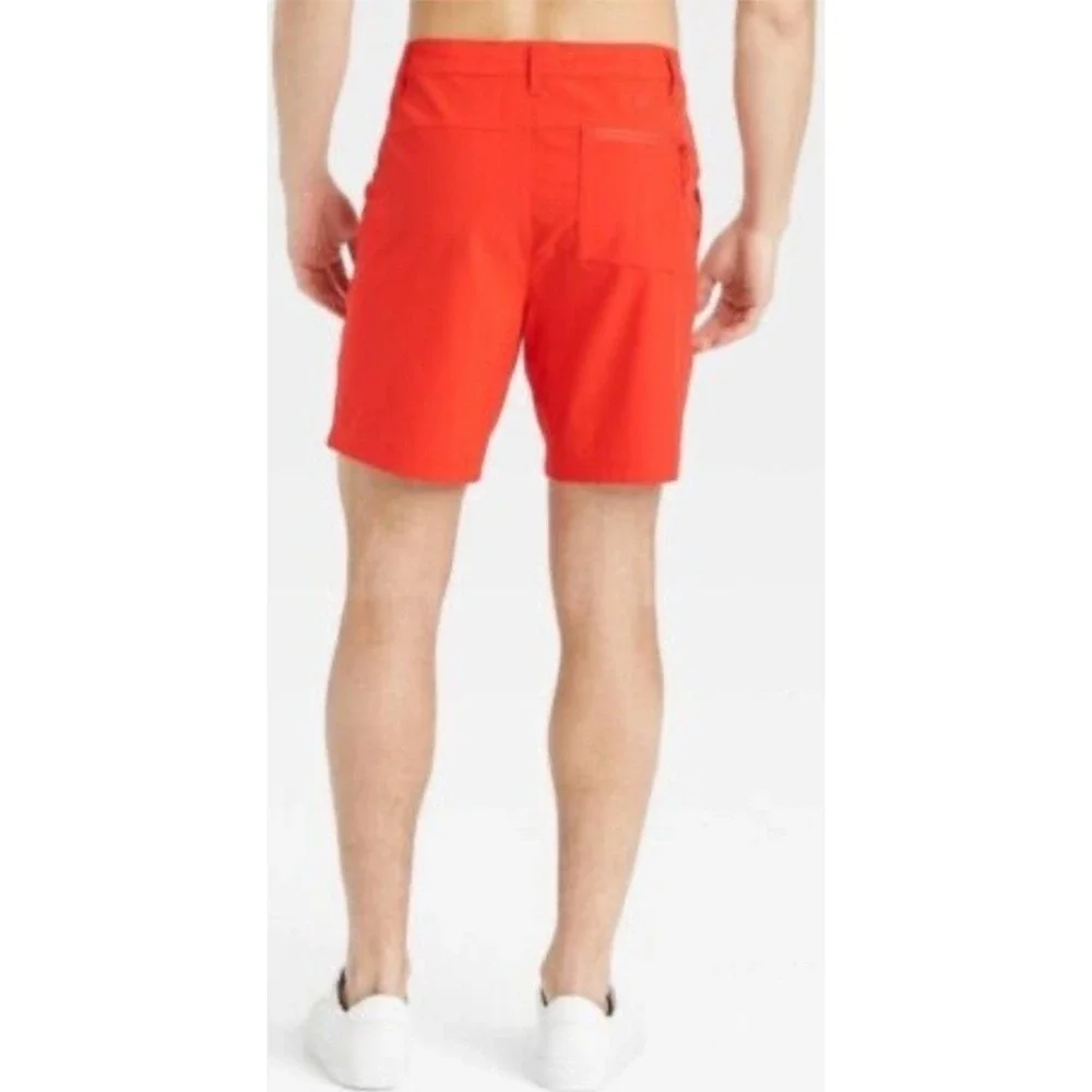 All in Motion Hybrid‎ Shorts Mens Medium Orange Athletic Golf Casual NWT